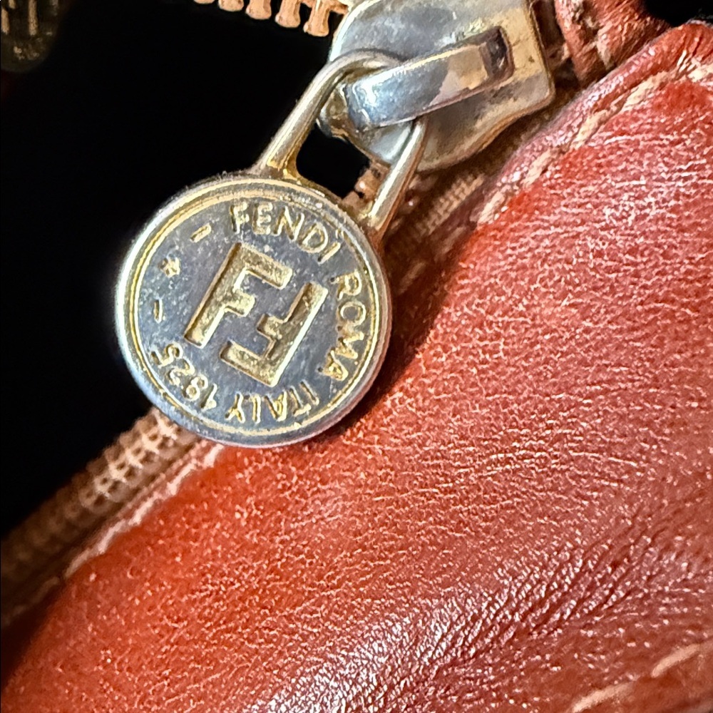 Vintage Fendi Penguin Check Crossbody Bag Purse - Picture 9 of 13